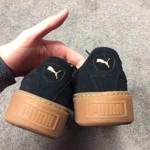 Puma | Shoes | Puma Black Gold Suede 